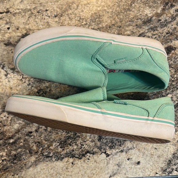 Vans Teal Canvas Sneakers slip on - Picture 4 of 8